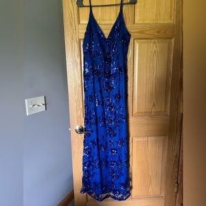 Lulus Blue Sequin formal dress